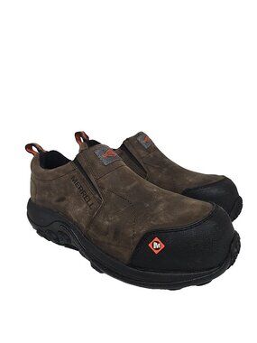 Merrell Men's Jungle Moc LTR Composite Toe CSA Work Shoes J003345W Brown Size 8W